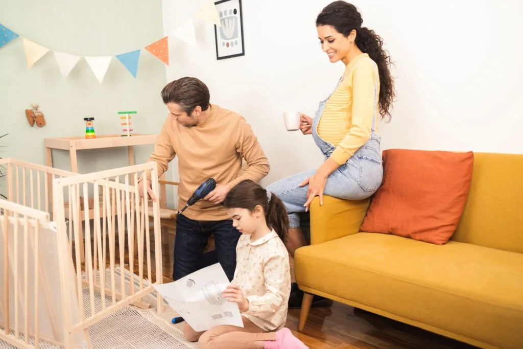 baby's nursery organization: how to set up nursery furniture