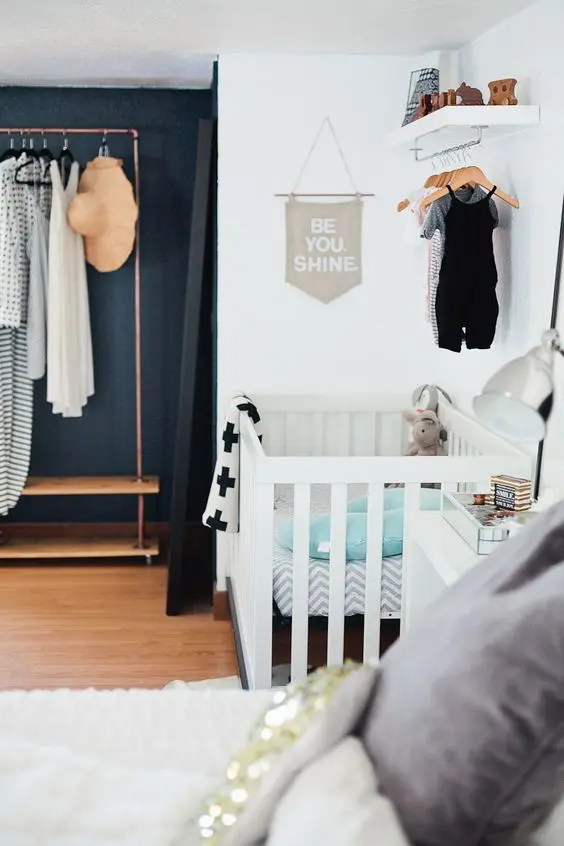 26 ways to successfully combine a master bedroom and nursery