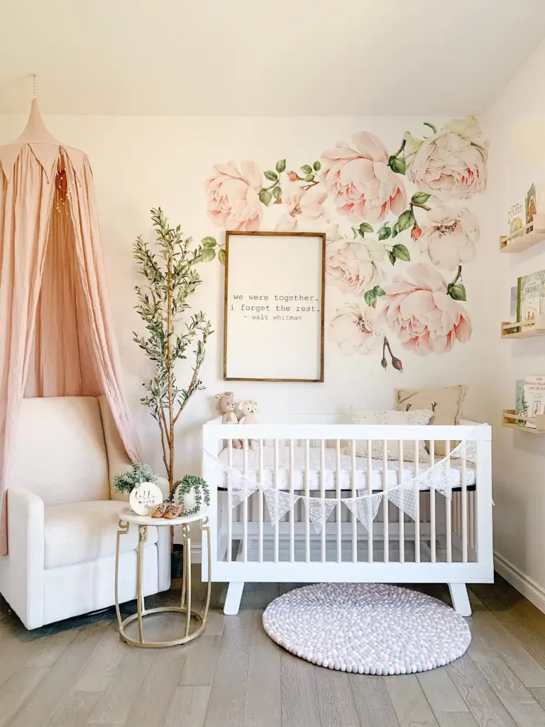 how to decorate a newborn nursery on a budget