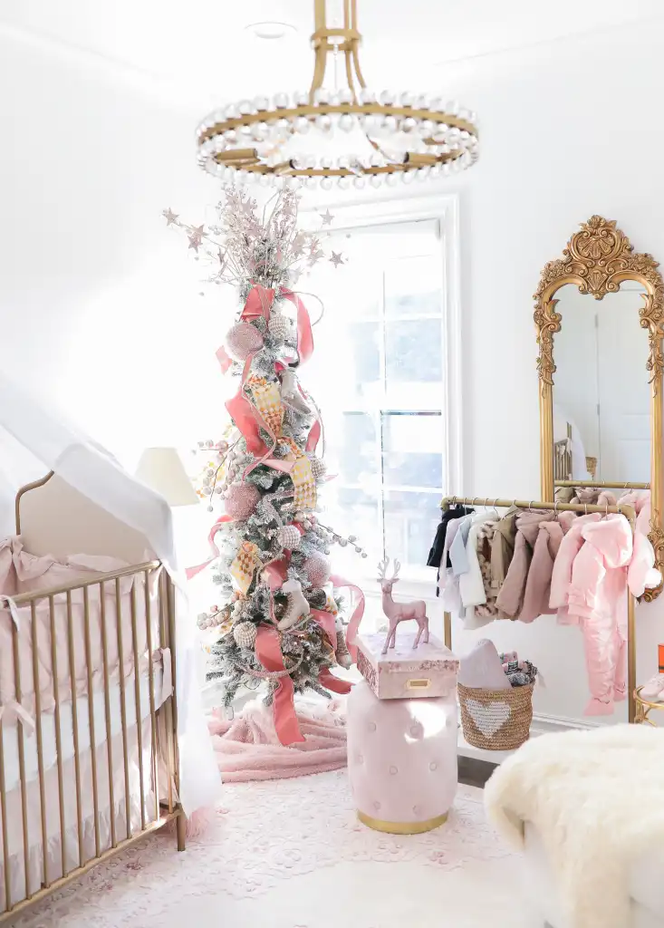 how to create the perfect baby girl christmas nursery