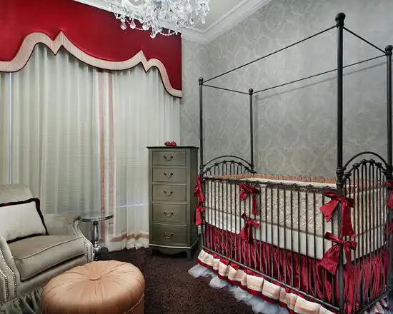 top 9 nursery decorating ideas in red and gray